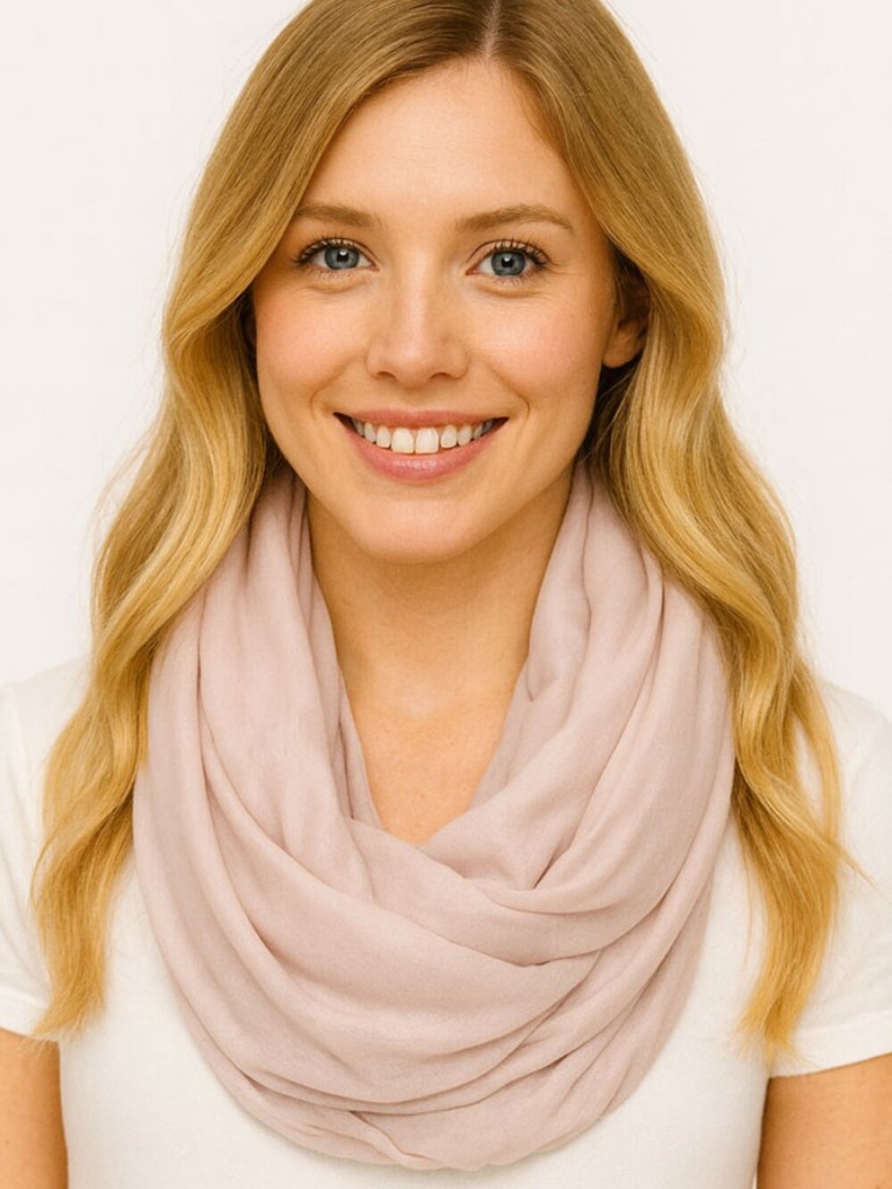 Do Everything in Love Basic Soft Jersey Solid Color Soft Infinity Loop Scarf